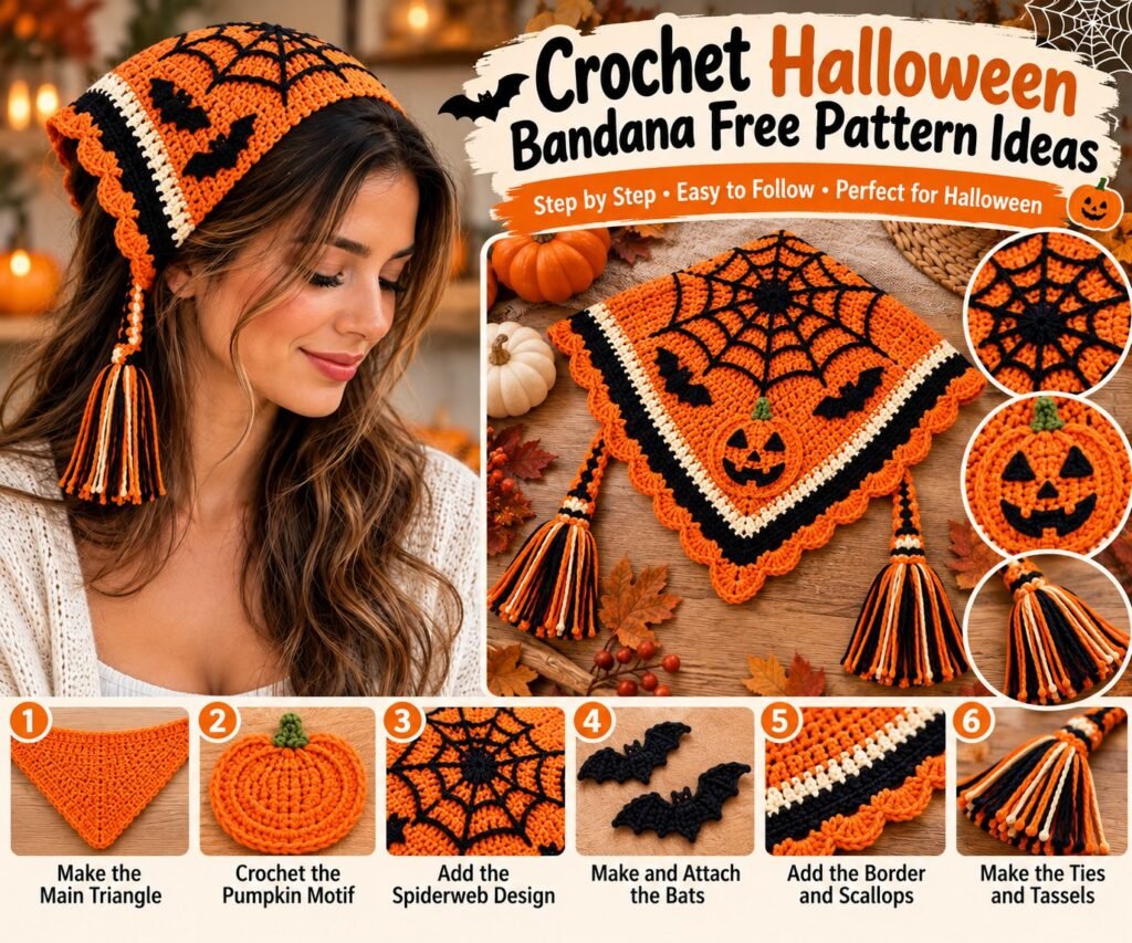 Crochet Halloween Bandana Free Pattern Ideas