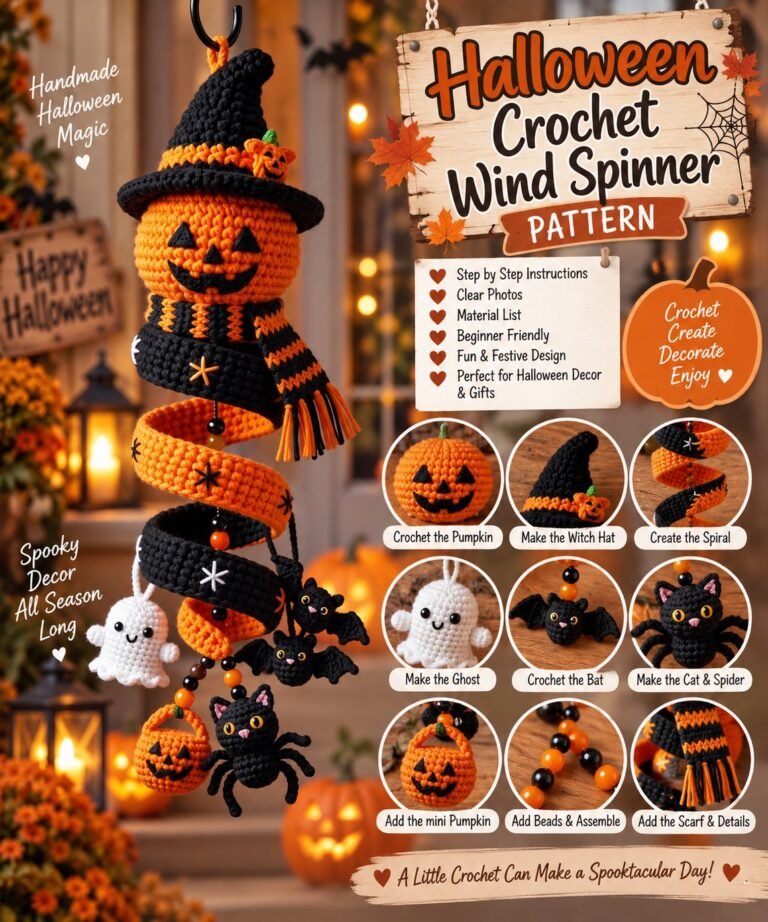 HALLOWEEN CROCHET WIND SPINNER PATTERN