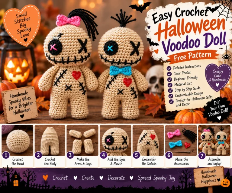 Easy Crochet Halloween Voodoo Doll Pattern