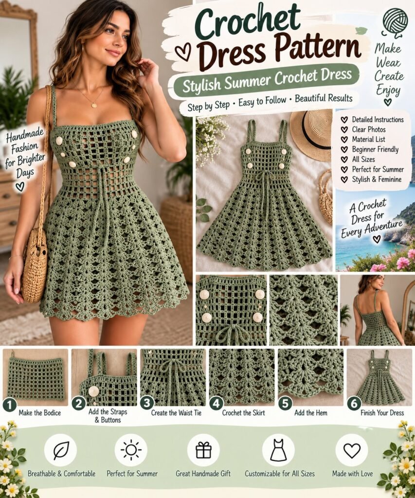 CROCHET DRESS PATTERN | STYLISH SUMMER CROCHET