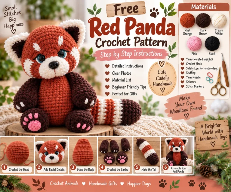 Free Red Panda Crochet Pattern