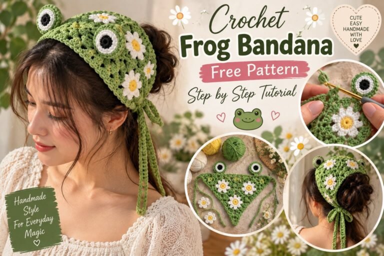CROCHET FROG BANDANA FREE PATTERN