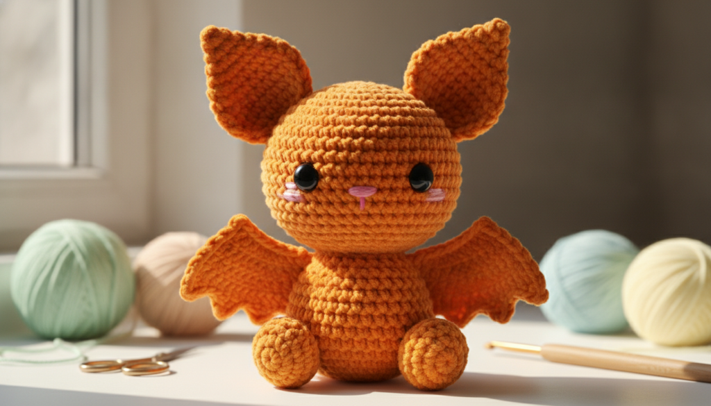 Orange Citrus Bat Amigurumi Free Crochet Pattern