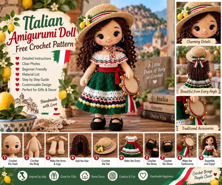 Italian Amigurumi Doll – Free Crochet Pattern