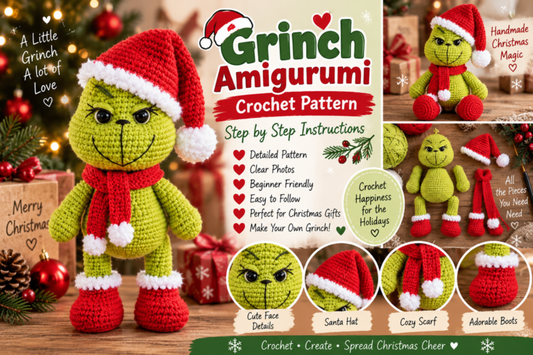 Grinch Amigurumi Crochet Pattern
