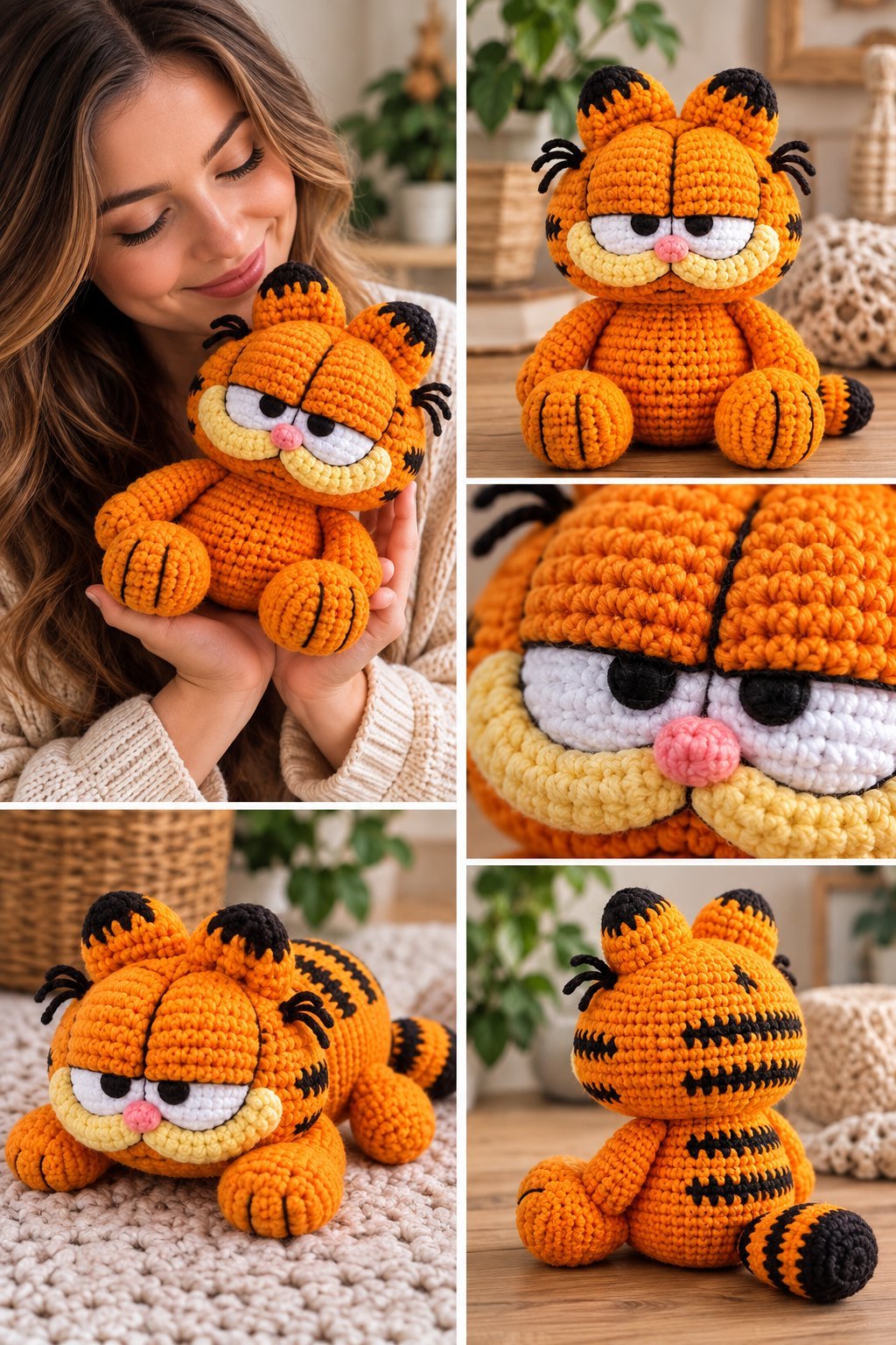 Easy Beginner Garfield Amigurumi Crochet