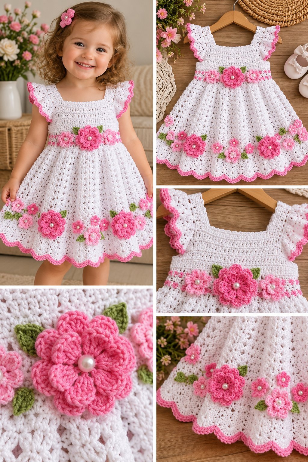 CUTE COLORFUL CROCHET BABY DRESS PATTERN