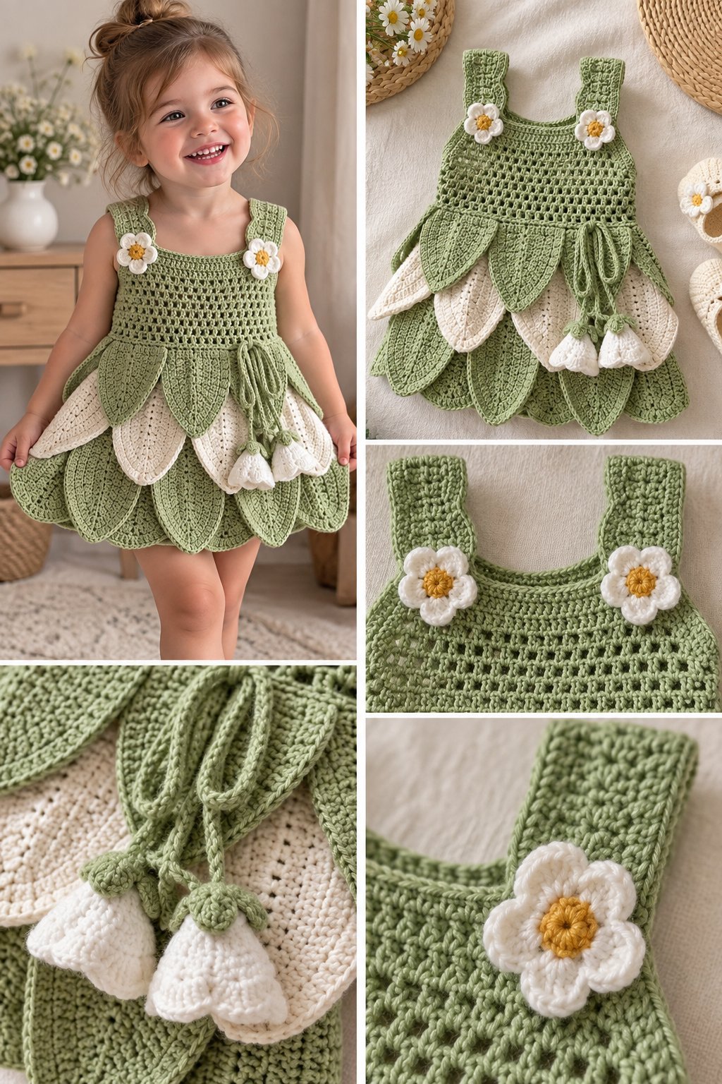 CROCHET FLOWER DRESS PATTERN